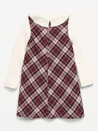 Image number 2 showing, Collared Top and Plaid Dress Set for Toddler Girls