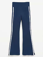 Image number 1 showing, High-Waisted Side Striped Flared Leggings for Girls