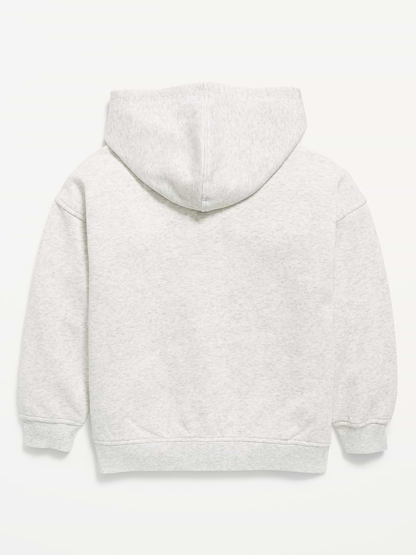 Oversized Fleece Full-Zip Hoodie for Girls
