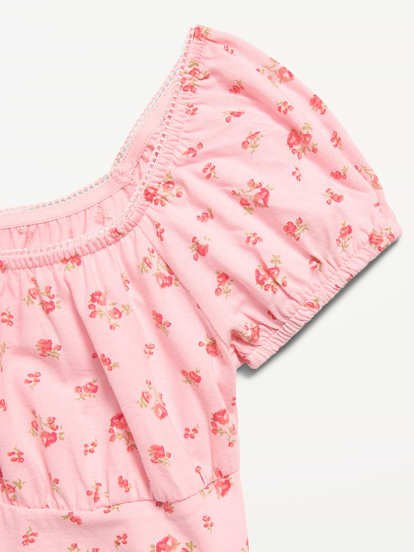 Printed Fit and Flare Dress for Girls