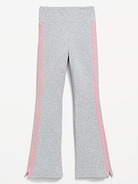 Image number 1 showing, High-Waisted Side Striped Flared Leggings for Girls