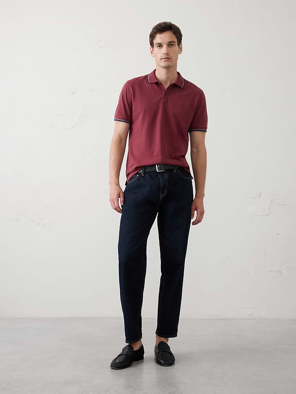 Slim-Fit Cotton Pique Polo