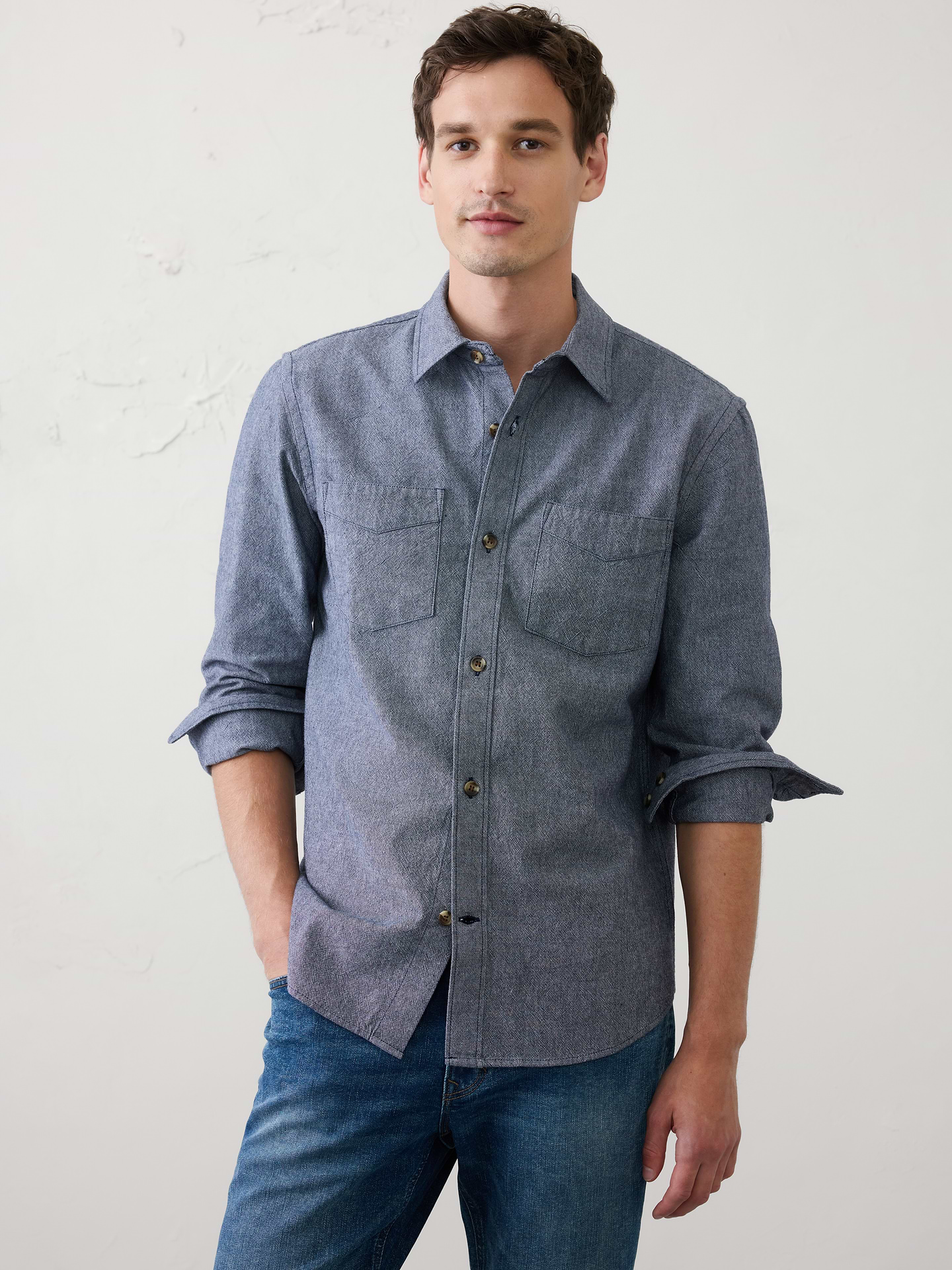 Image number 1 showing, Standard-Fit Textured Shirt