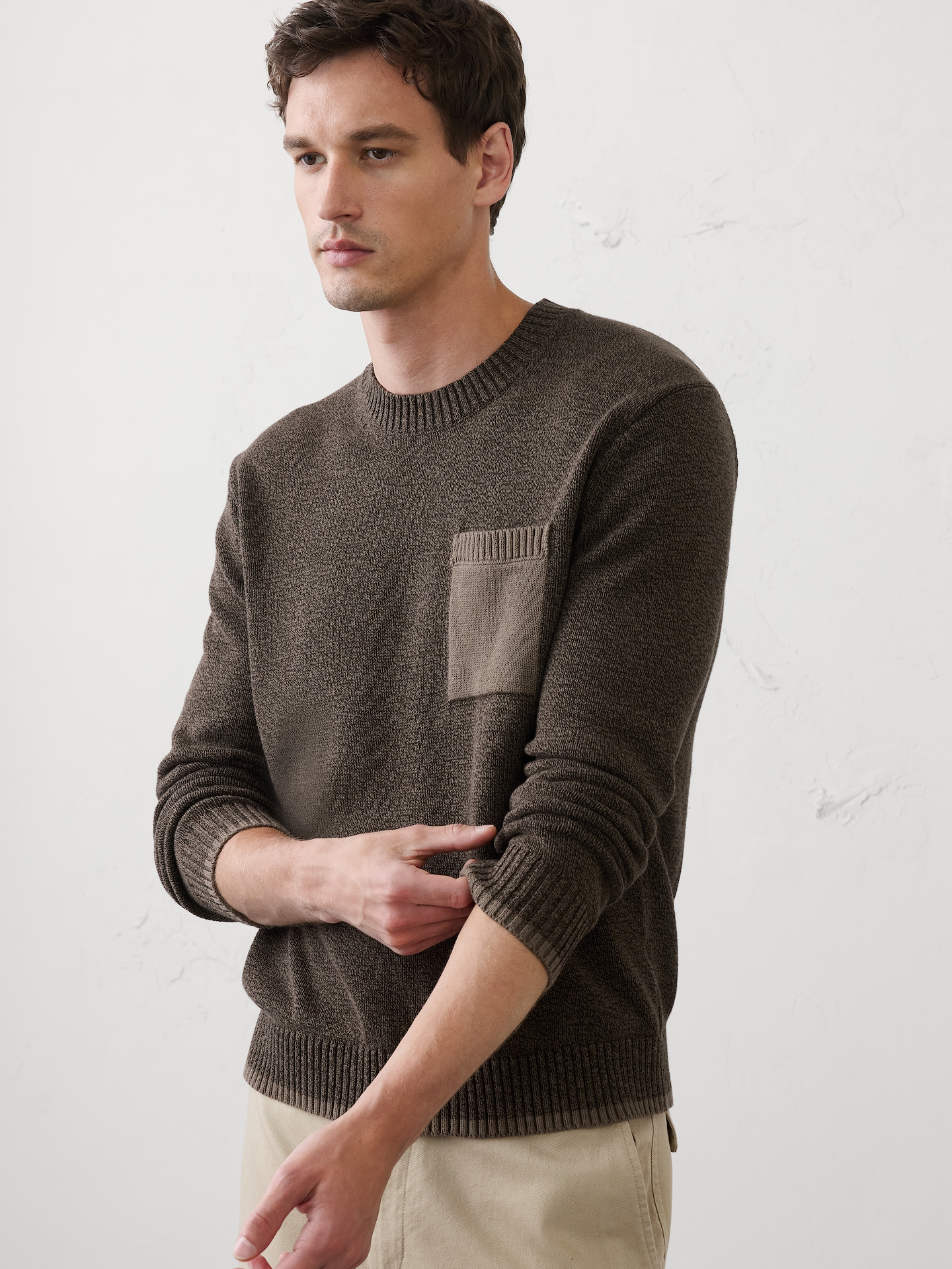 Image number 1 showing, Contrast Pocket Sweater