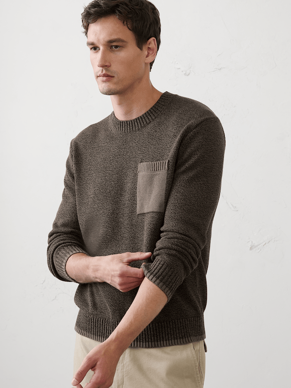 Contrast Pocket Sweater