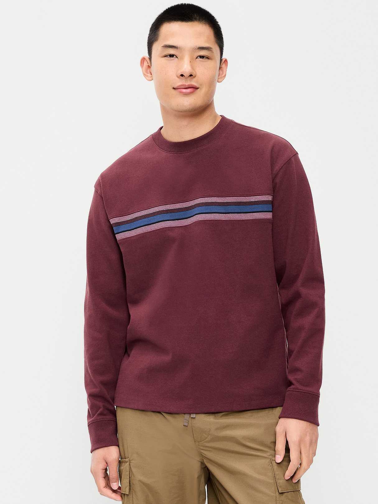 OLD NAVY ラグランスリーブカットソー L Long-Sleeve Heavyweight Rotation T-Shirt | Old Navy