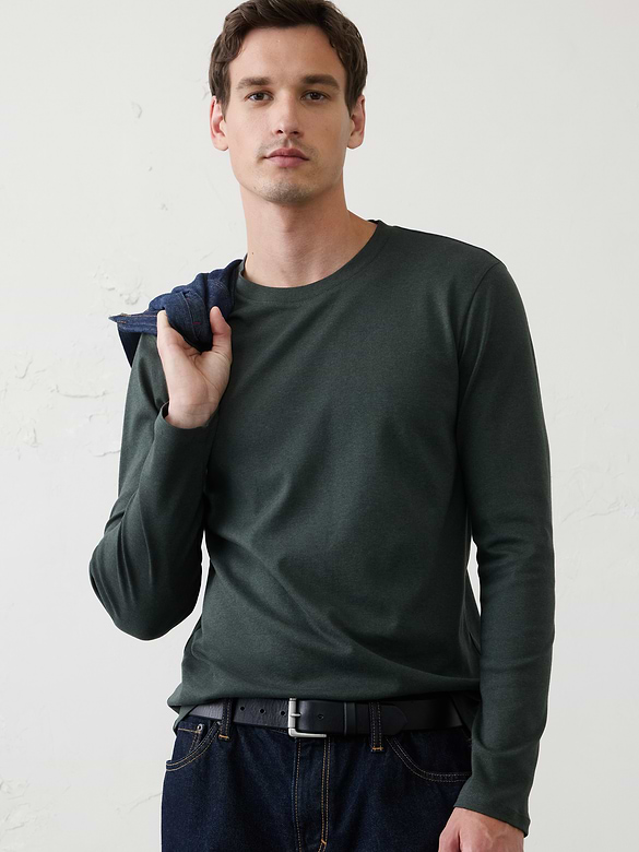 Slim-Fit Luxe Touch Long-Sleeve T-Shirt