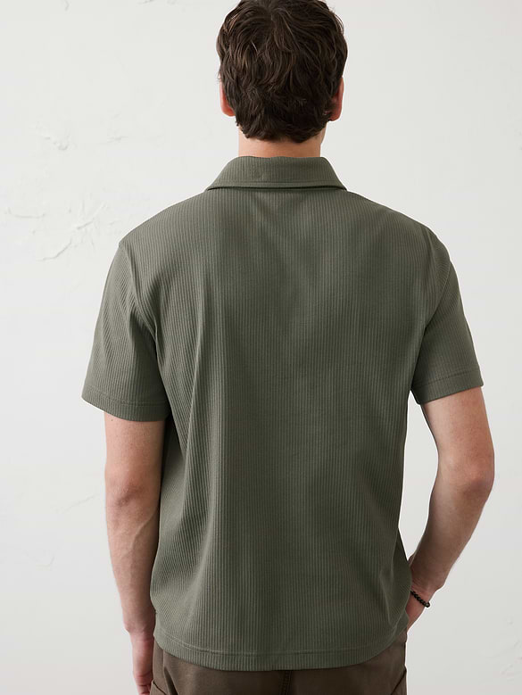Standard-Fit Light Pointelle Polo