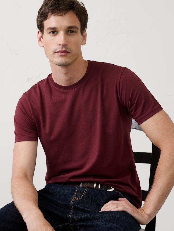 Standard-Fit Premium Wash Crew-Neck T-Shirt