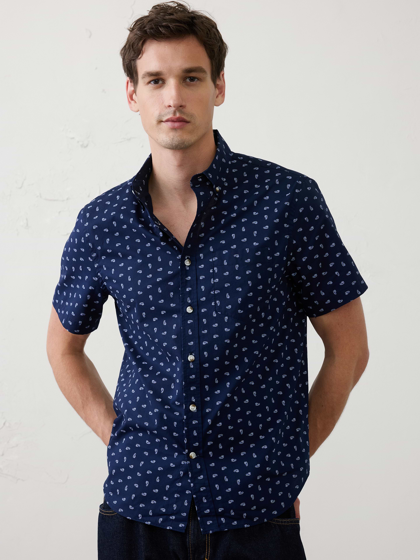 Image number 1 showing, Slim-Fit Softwash Cotton Shirt