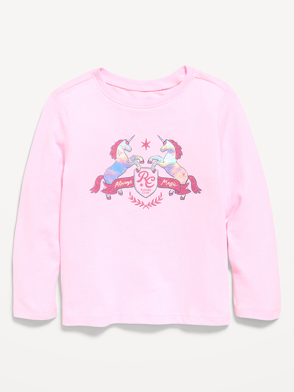 Long-Sleeve Graphic T-Shirt for Toddler Girls