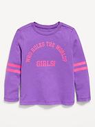 Image number 1 showing, Long-Sleeve Graphic T-Shirt for Toddler Girls