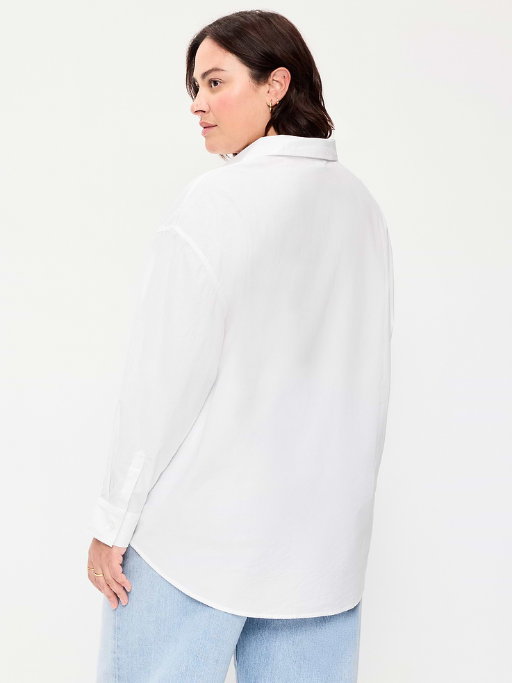 Image number 8 showing, Oversized Button-Down Boyfriend Shirt