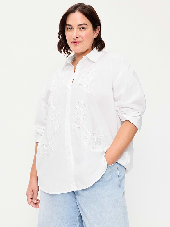 Oversized Button-Down Boyfriend Shirt