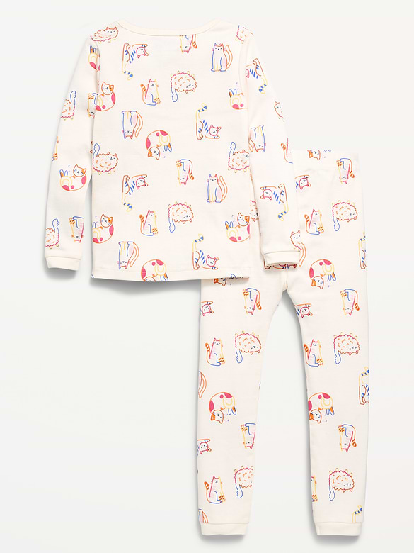 Printed Snug-Fit Pajama Set for Toddler & Baby