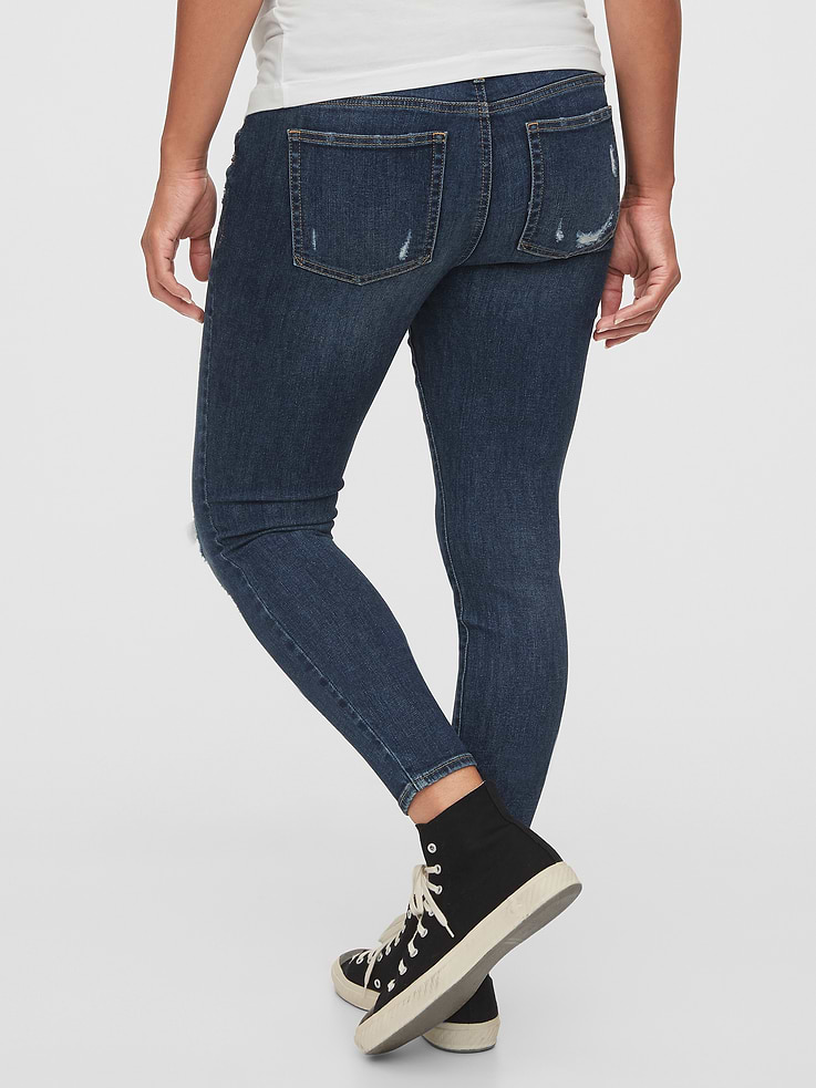 Image number 2 showing, Maternity Inset Panel Skinny Ankle Jeans