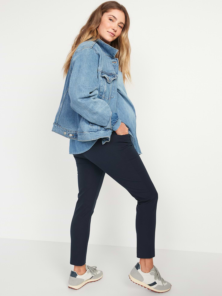 Image number 2 showing, Maternity Full-Panel Pixie Ankle Pants