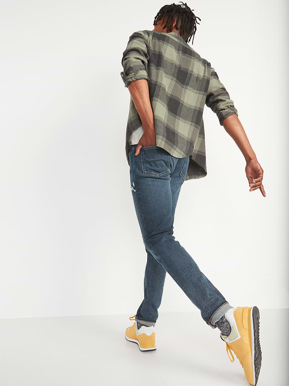 Skinny Built-In Flex Ripped Jeans