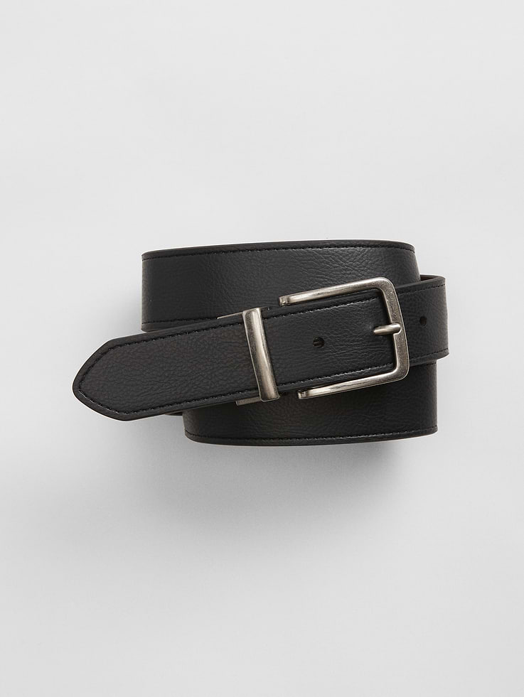 Image 2 of 2, Vegan-Leather Reversible Belt