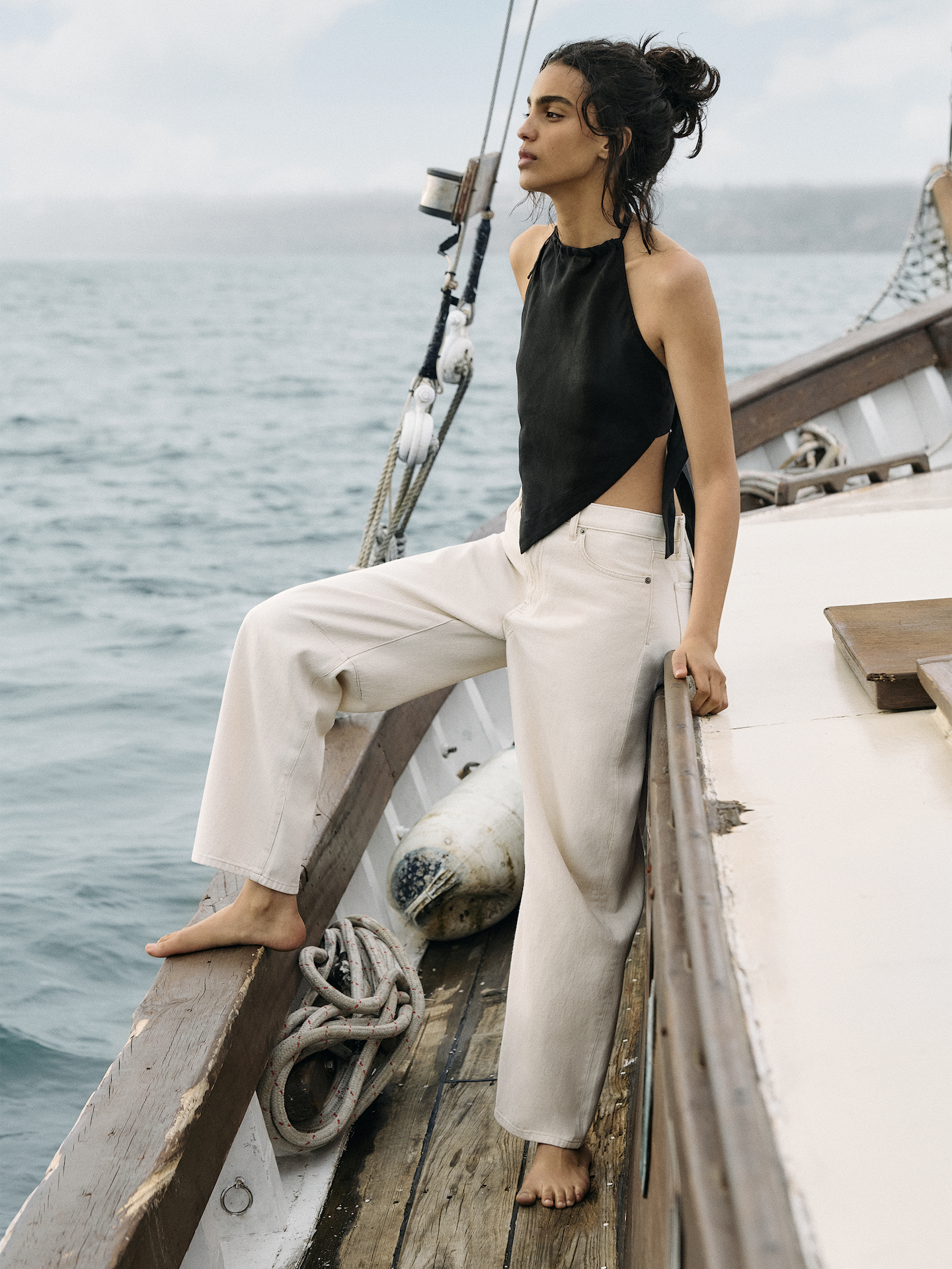 Image number 8 showing, Linen Scarf Halter Top