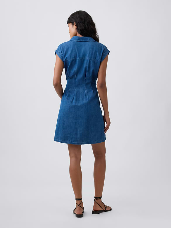 Denim Mini Shirtdress