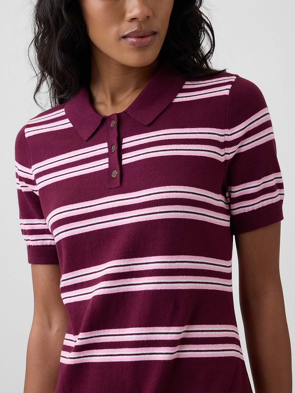 Polo Sweater Mini Dress