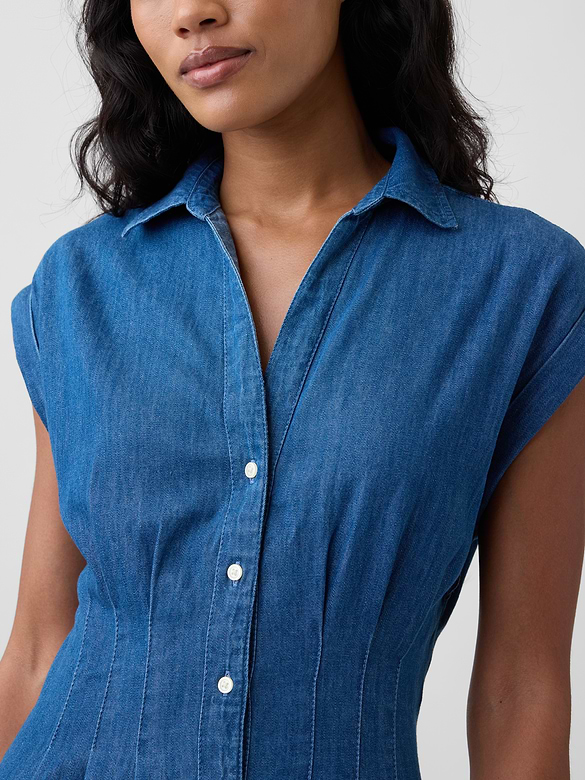 Denim Mini Shirtdress