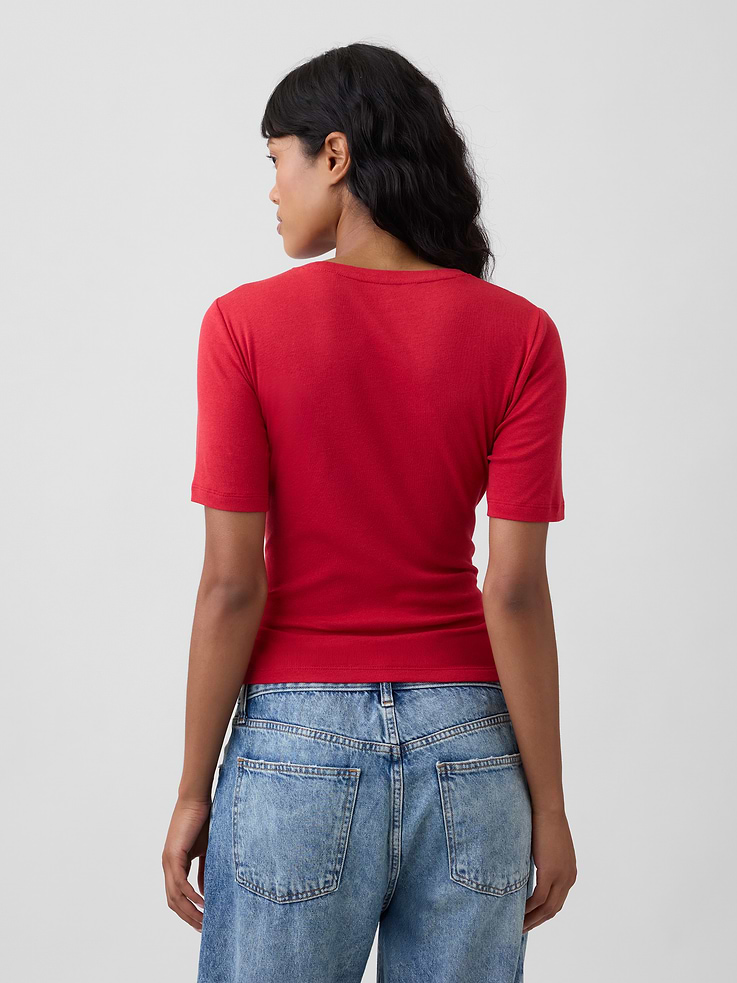 Image number 2 showing, Modern Ribbed Crewneck T-Shirt