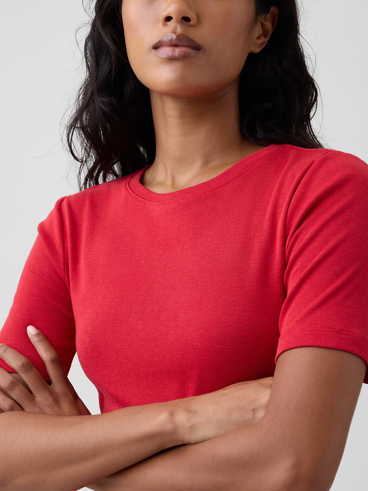 Image number 4 showing, Modern Ribbed Crewneck T-Shirt