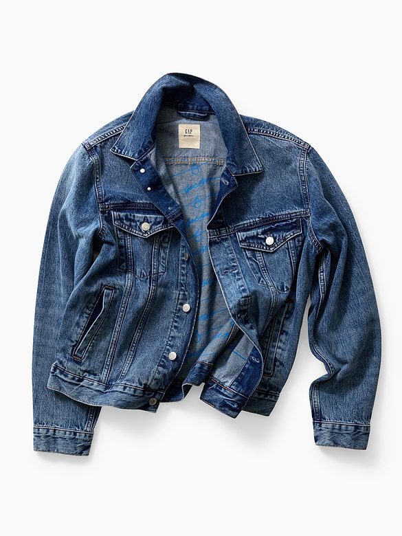 Get Blue Relaxed Icon Denim Jacket