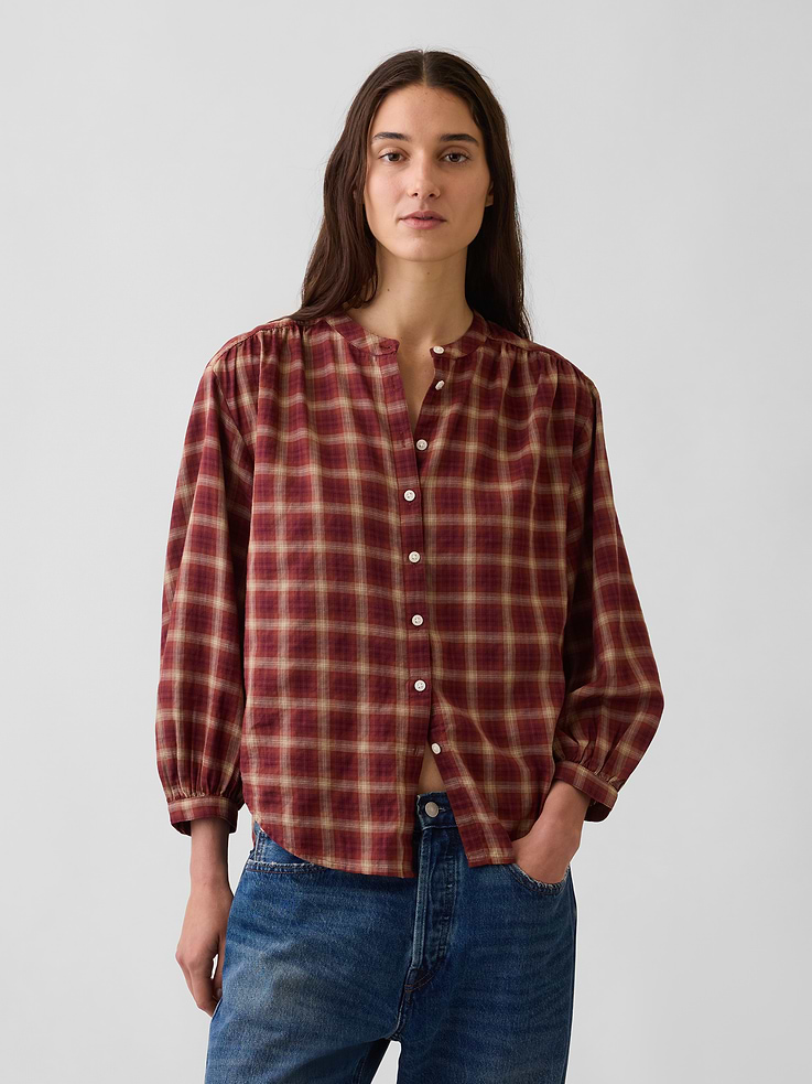 Image number 1 showing, Relaxed Button-Front Shirt