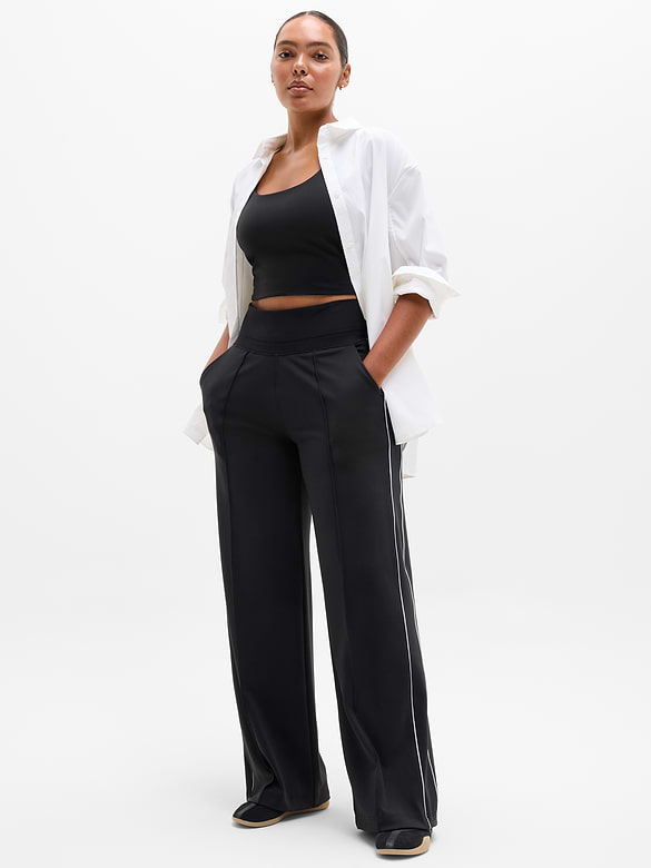 Venice High Rise Track Stripe Wide Leg Pant