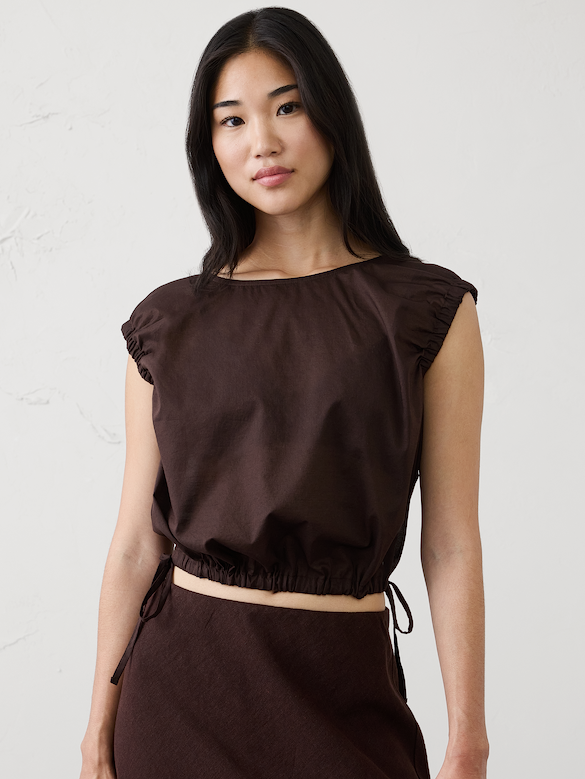 Voile Side-Tie Top