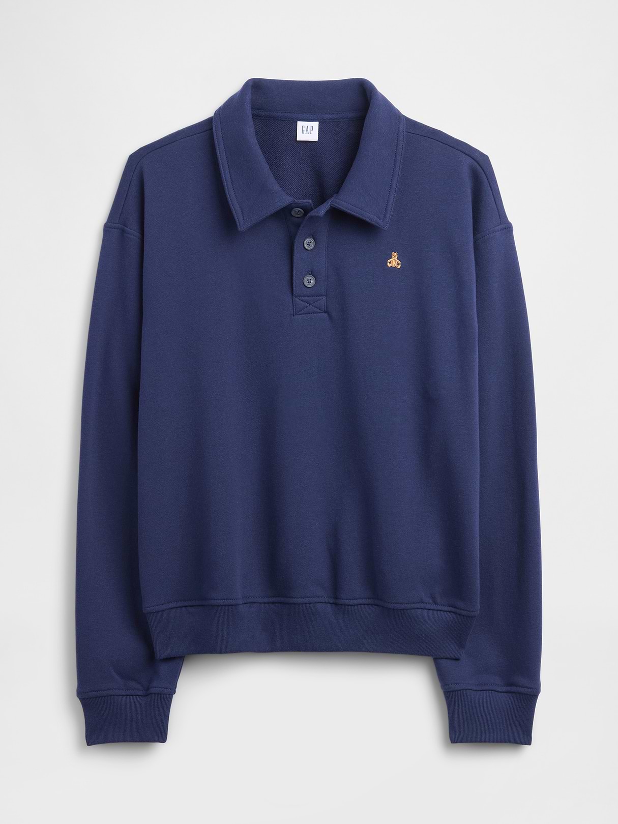 トップス descendant 23ss CROUCH POLO LS WTAPS Relaxed Cropped Polo Sweatshirt | Gap Factory