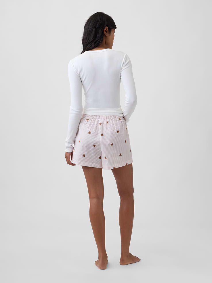 Image number 2 showing, Poplin PJ Shorts