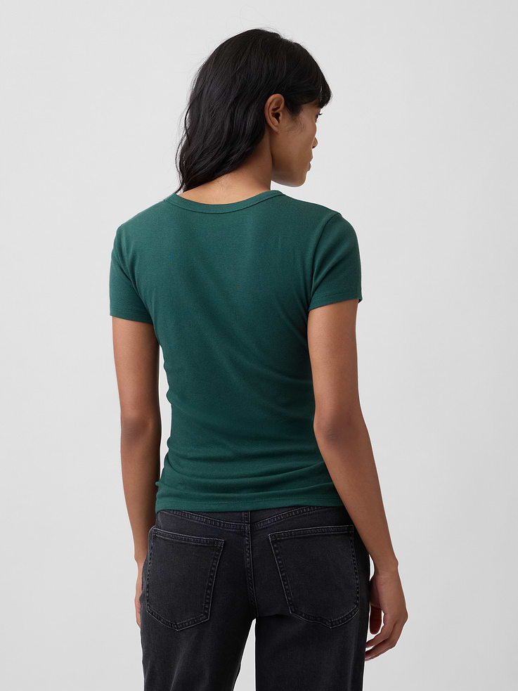 Image number 2 showing, Ribbed Crewneck T-Shirt