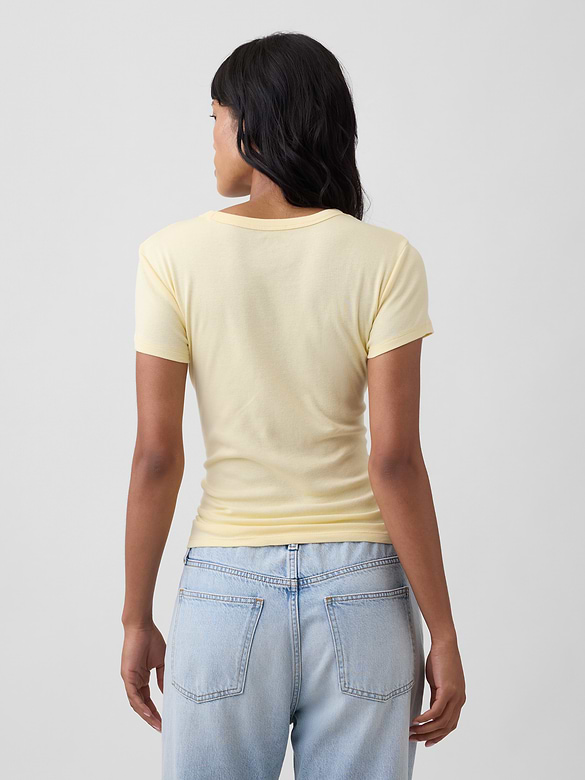 Ribbed Crewneck T-Shirt