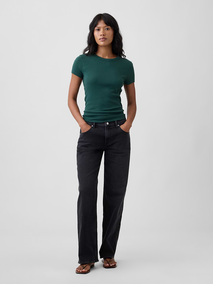 Image number 3 showing, Ribbed Crewneck T-Shirt