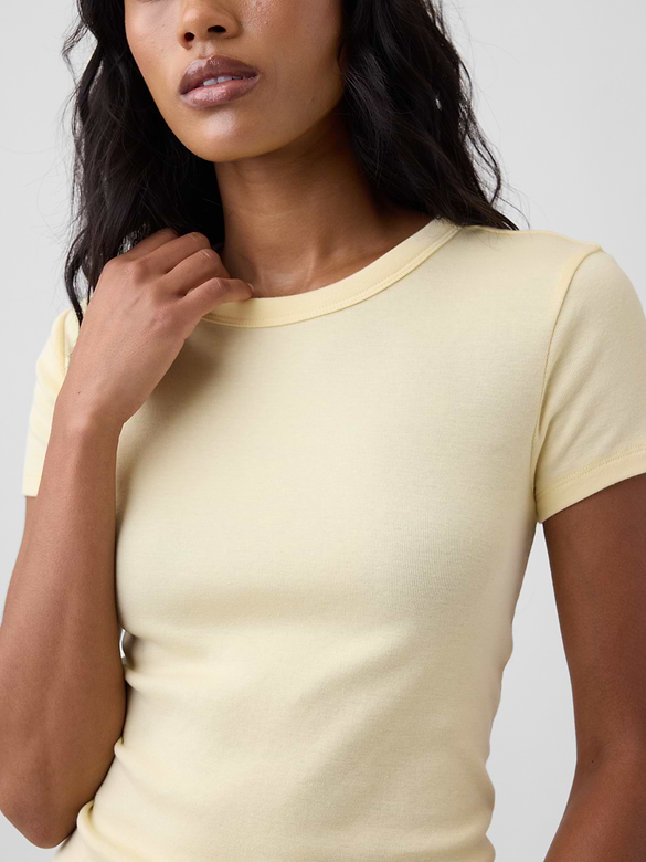 Ribbed Crewneck T-Shirt
