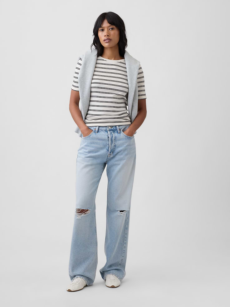 Image number 3 showing, Modern Ribbed Crewneck T-Shirt