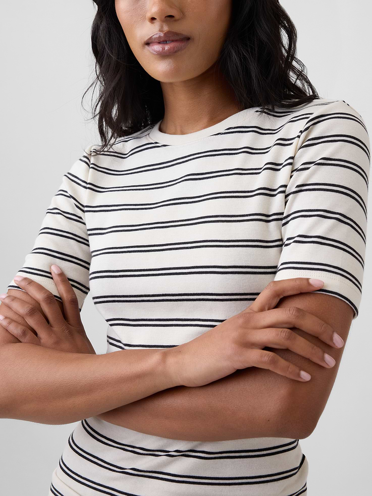 Image number 4 showing, Modern Ribbed Crewneck T-Shirt