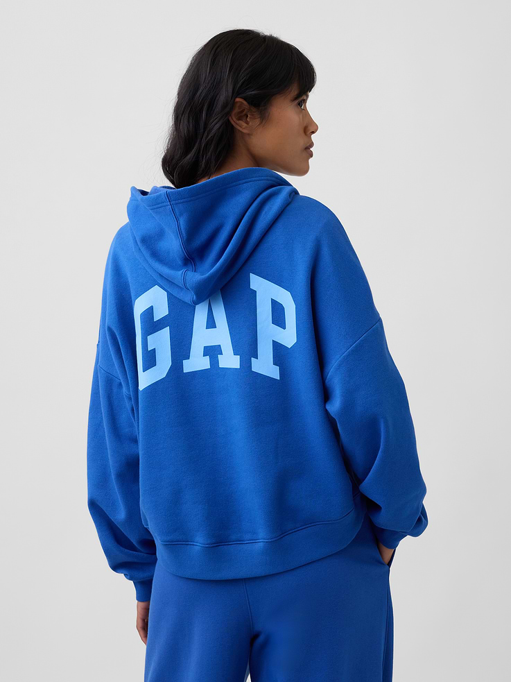 Image number 2 showing, Relaxed Gap Mini-Logo Cropped Hoodie