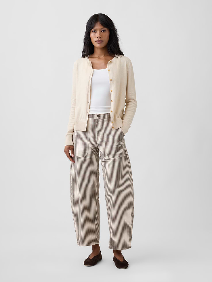 Image number 1 showing, Mid Rise Barrel Khakis