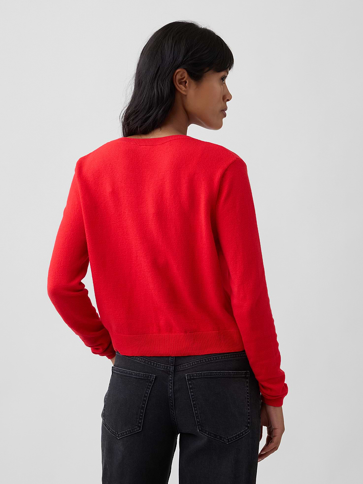 Image number 2 showing, CashSoft Crewneck Cardigan