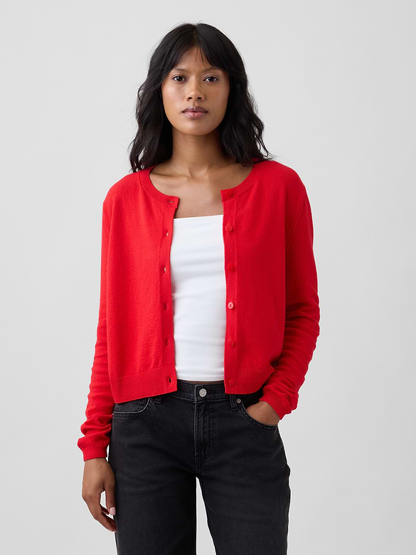CashSoft Crewneck Cardigan
