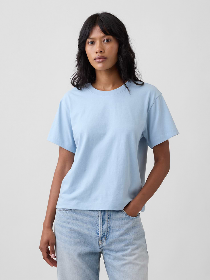 Image number 1 showing, Boxy Crewneck T-Shirt