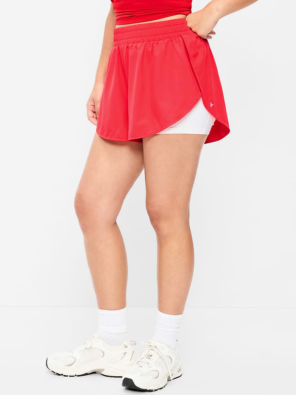 Short de course 2-en-1 StretchTech à taille haute