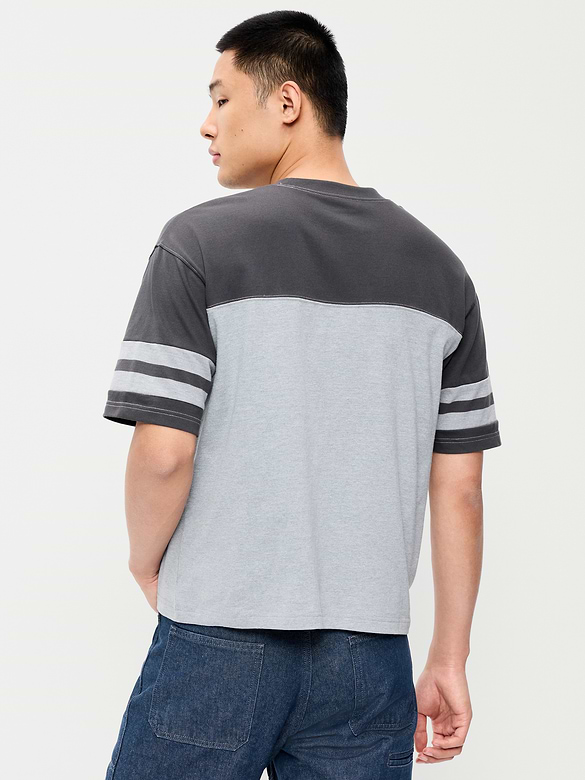 Heavyweight Short-Sleeve Football-Style T-Shirt