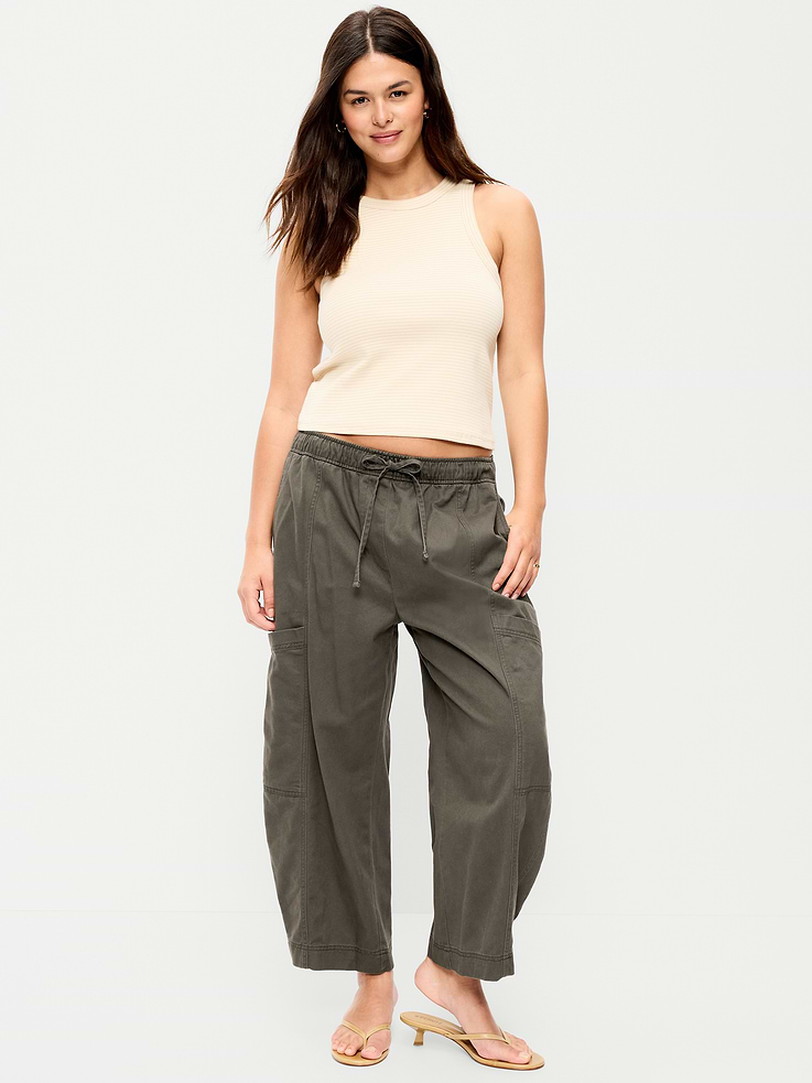 L'image numéro 5 présente Pantalon utilitaire à taille mi-basse extensible