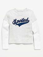 Image number 1 showing, Fitted 2-in-1 Graphic T-Shirt for Girls